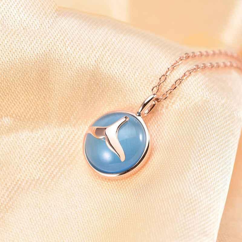 crystal with silver tail necklace - JIMMY JEWELRY 01