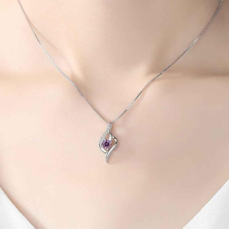 diamond necklace silver - JIMMY JEWELRY 01