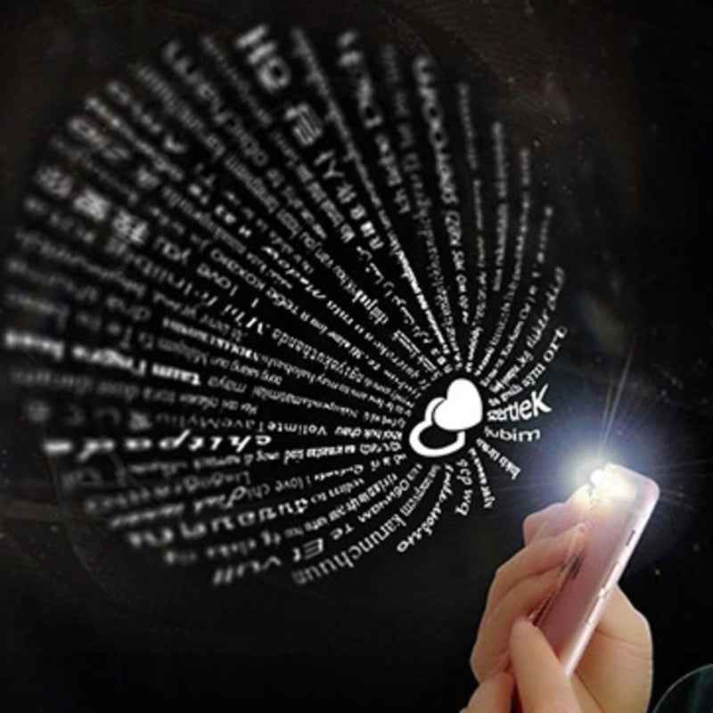 925 sterling silver Orbiting 'I Love You' Projection Necklace