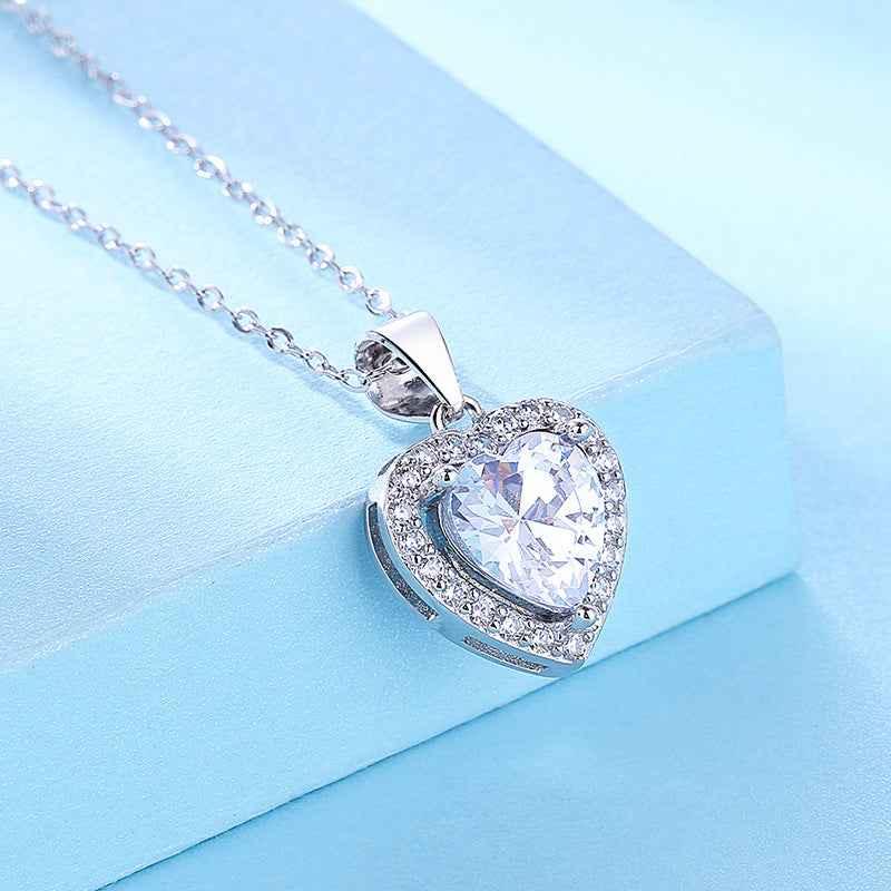 solitaire heart pendant - JIMMY JEWELRY 01