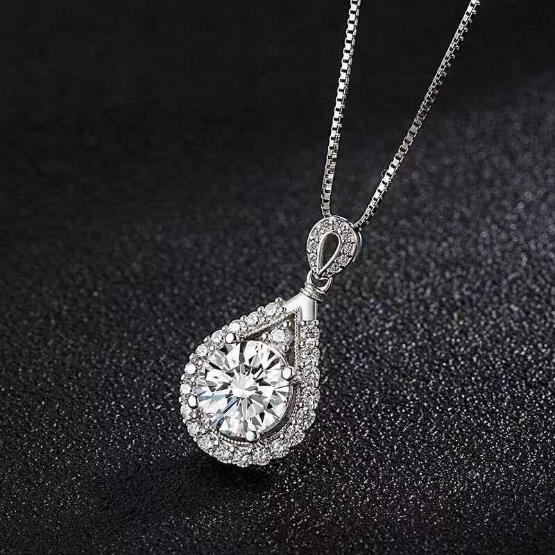 Teardrop Diamond Necklace - JIMMY JEWELRY 01