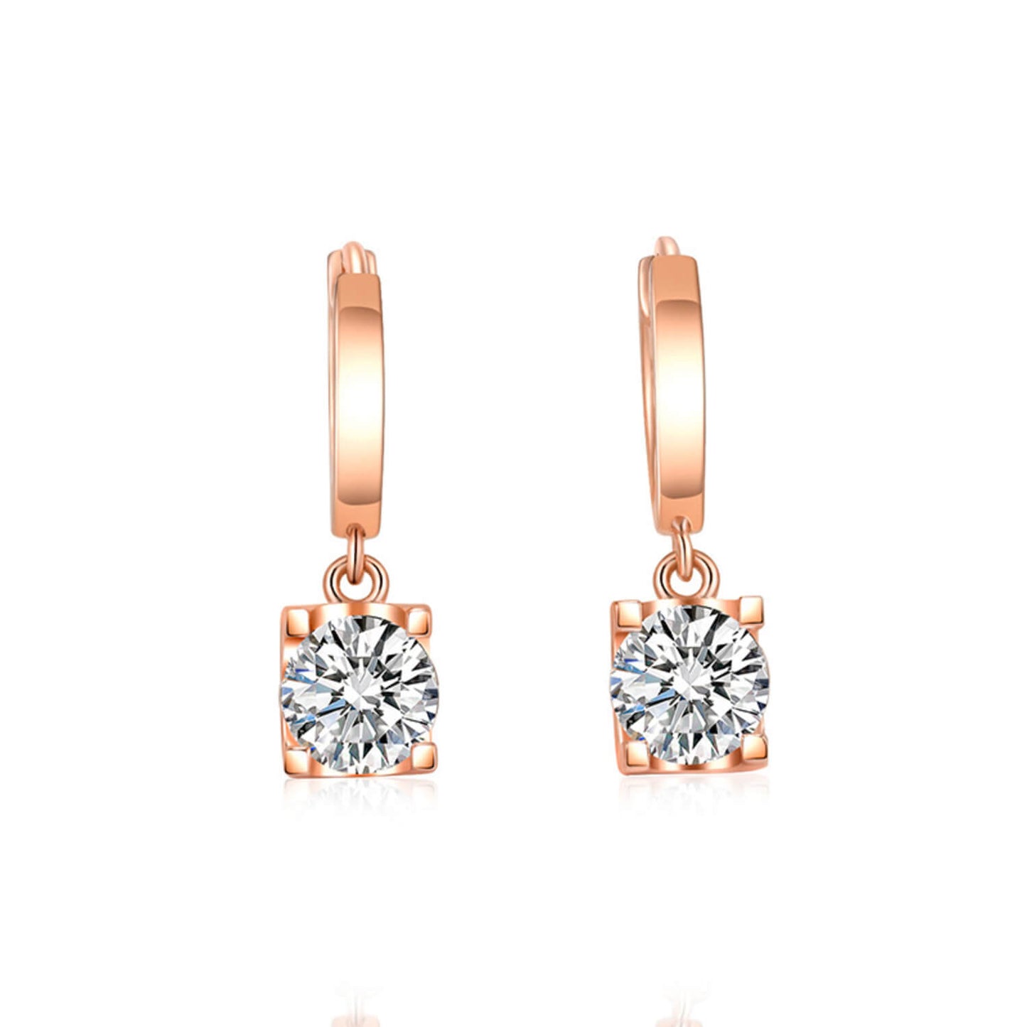 Moissanite Stud Earrings, Double Claw Prongs, Moissanite Wedding Earrings, Push Back Earrings, Anniversary Gift