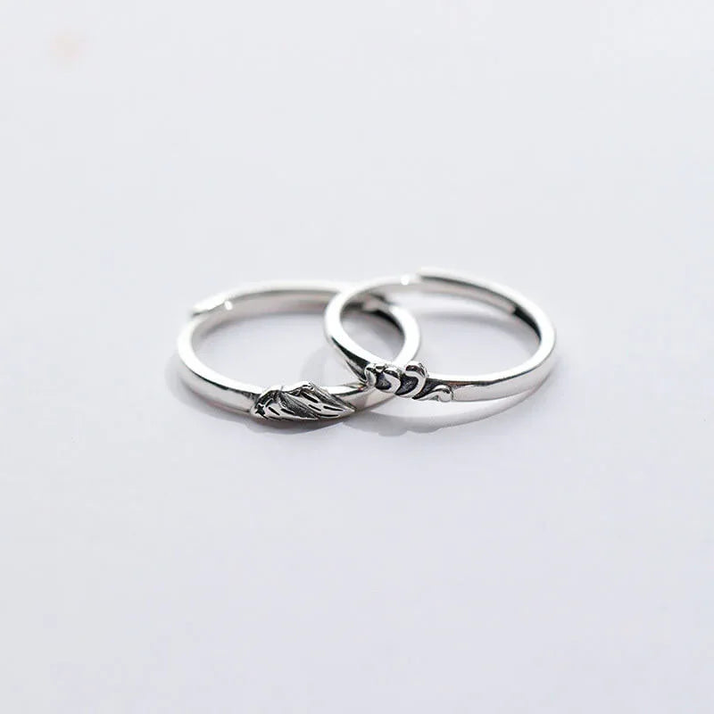 Sterling Silver Love Adjustable Rings - JIMMY JEWELRY 01