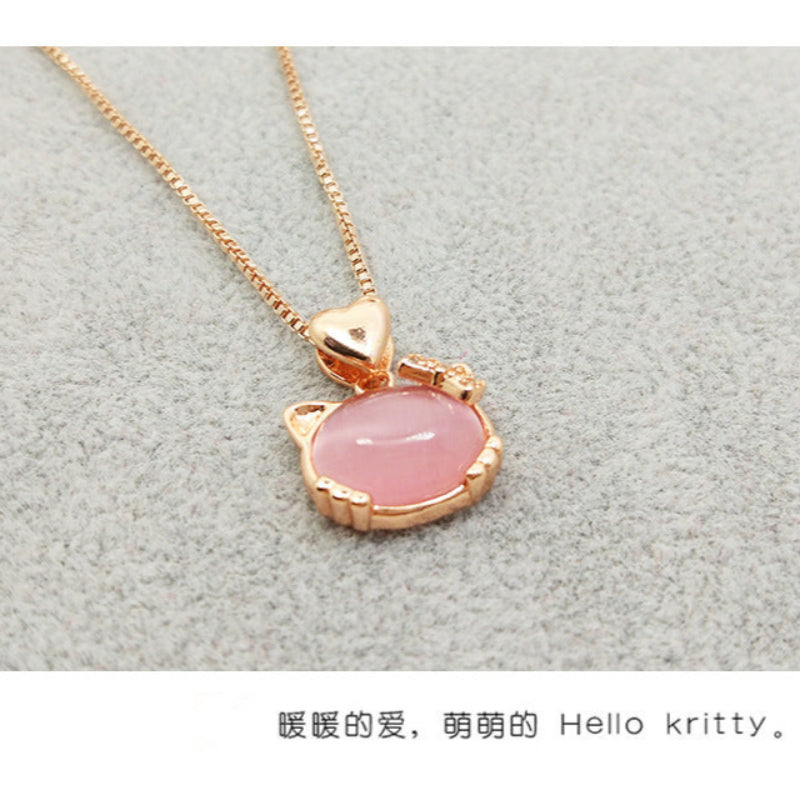 silver hello kitty necklace