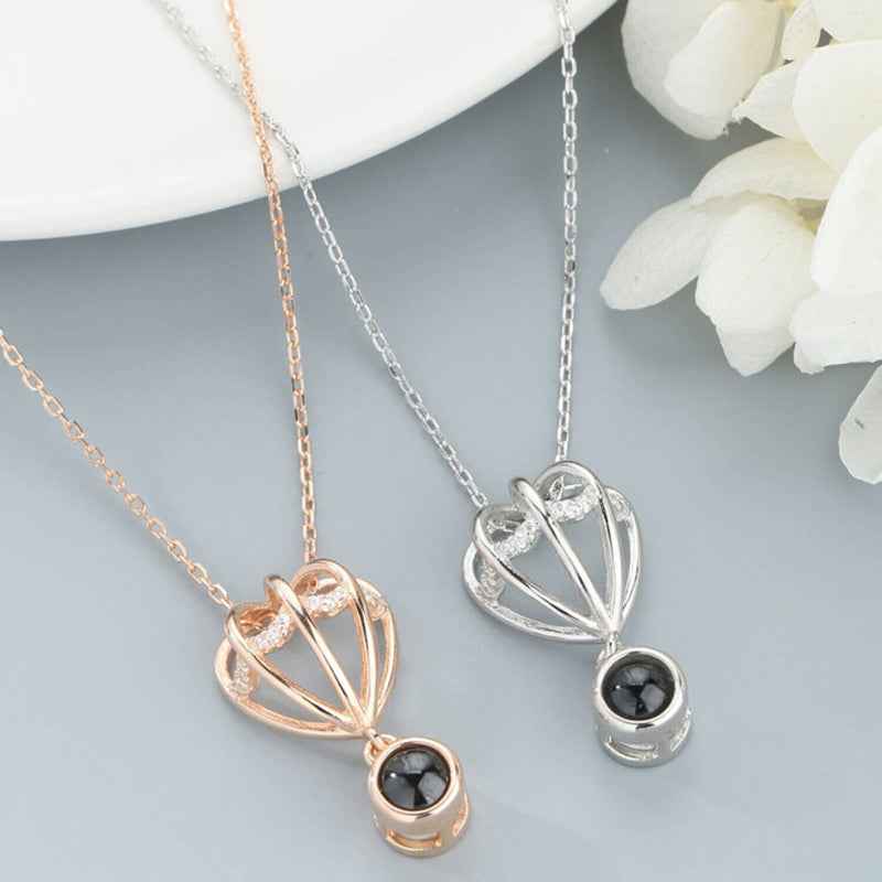 Jim Jewelry Heart 'I Love You' Projection Necklace