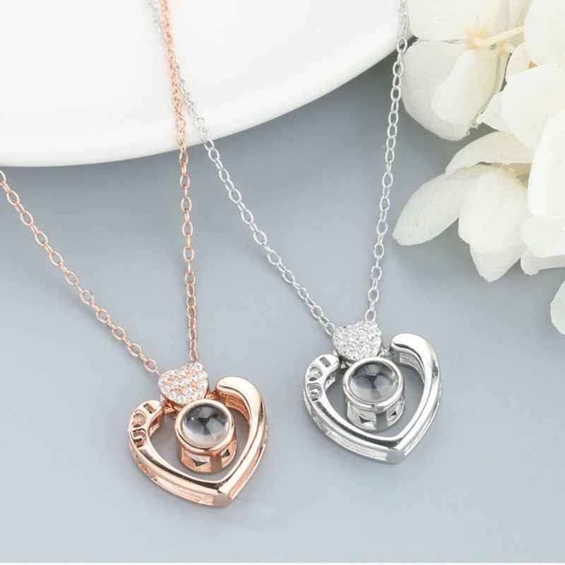 Jim`s Jewelry Heart 'I Love You' Projection Necklace