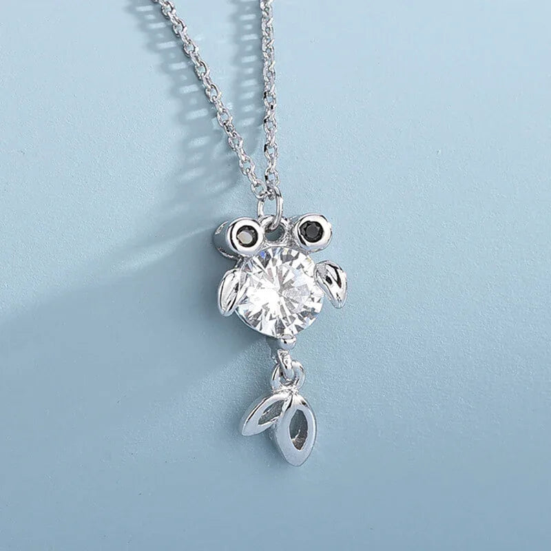 Sparkling CZ Fish Pendant Necklace - JIMMY JEWELRY 01