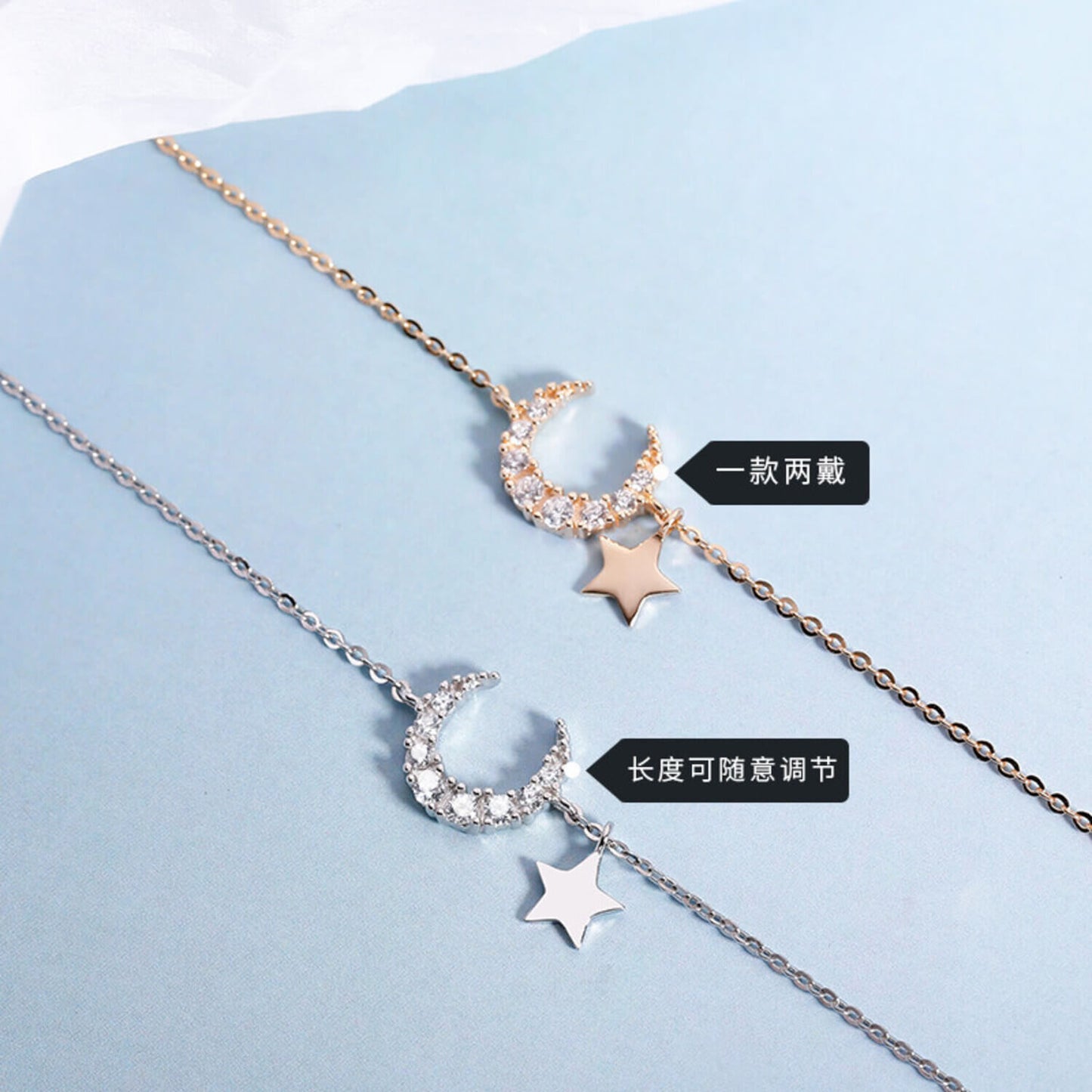 moon and star necklace