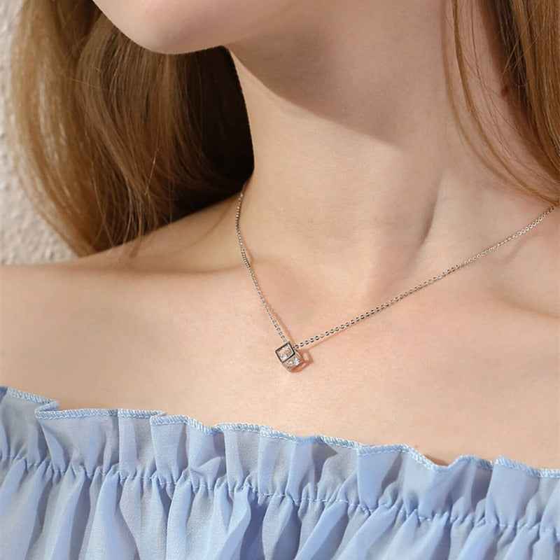 3D Cube Necklace
