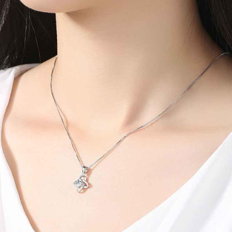 diamond clover necklace - JIMMY JEWELRY 01
