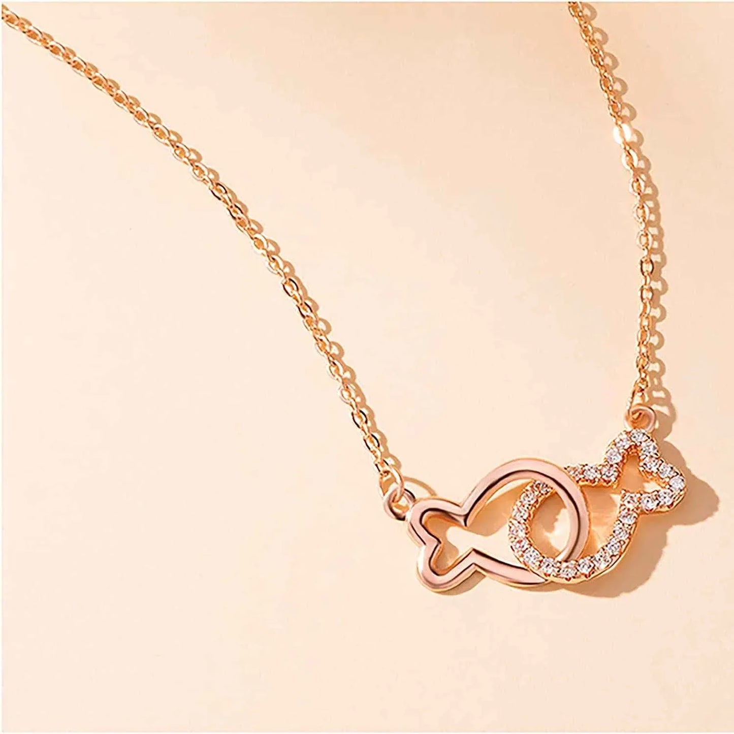 interlocking fish pendant - JIMMY JEWELRY 01