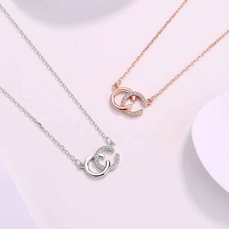 925 double C necklace silver