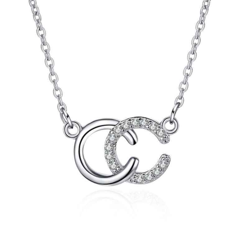 925 double C necklace silver