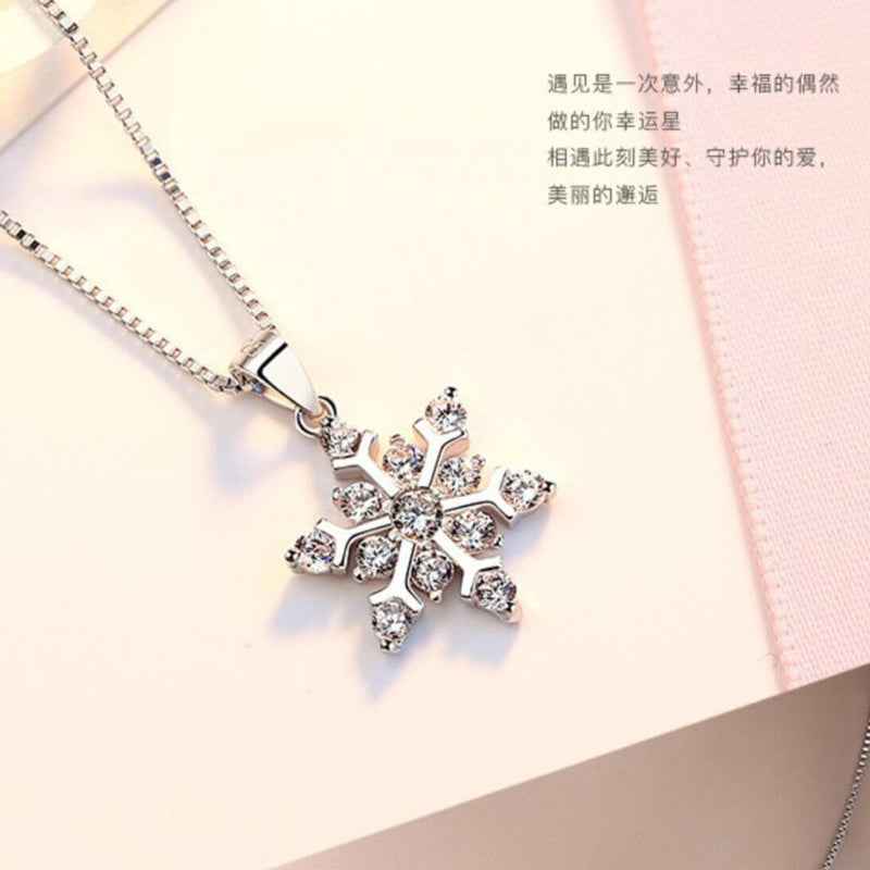 diamond snowflake pendant necklace