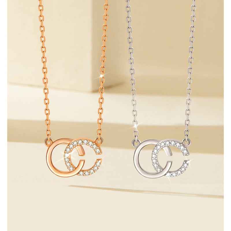 925 double C necklace silver