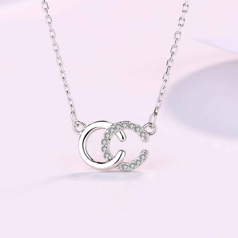 925 double C necklace silver
