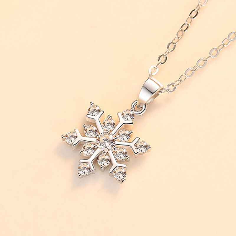diamond snowflake pendant necklace