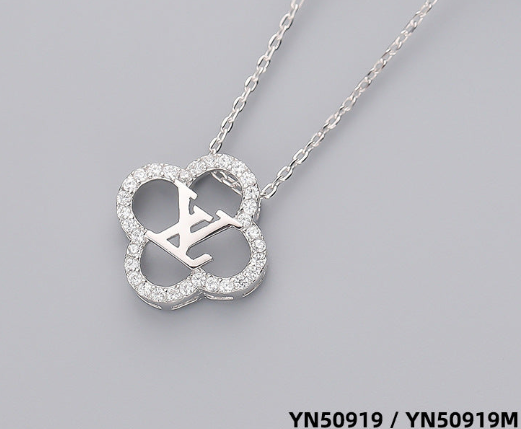 LV Silver Necklace - JIMMY JEWELRY 01
