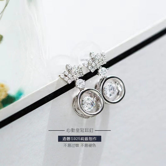 circle diamond studs - JIMMY JEWELRY 01