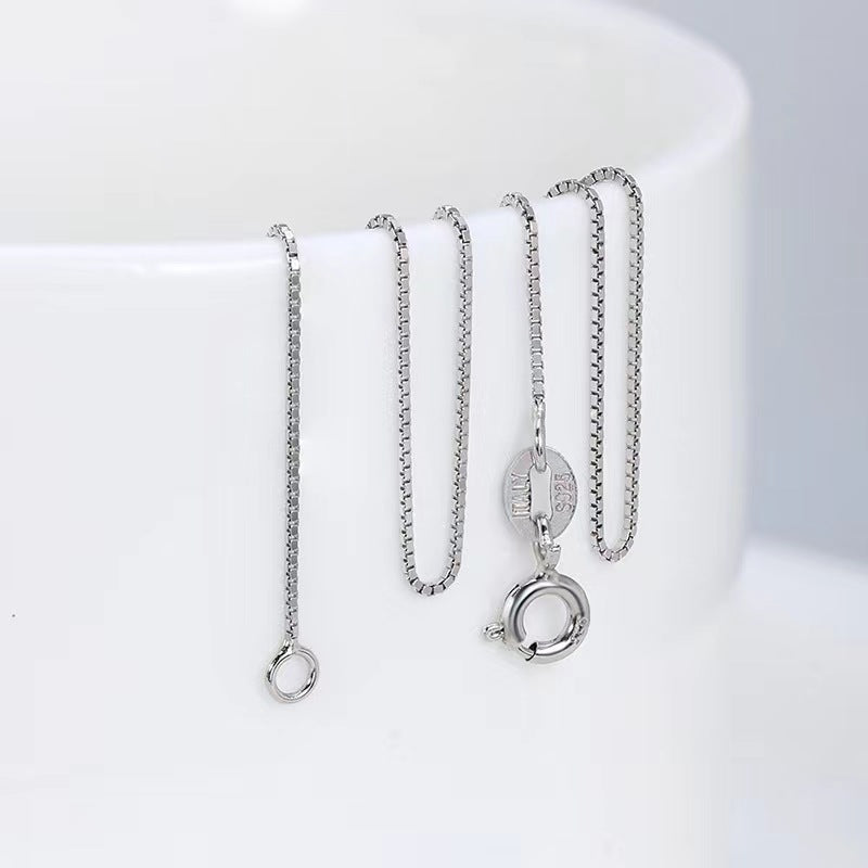 0.8mm silver box chains - JIMMY JEWELRY 01