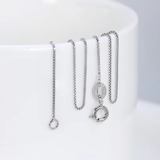 0.8mm silver box chains - JIMMY JEWELRY 01