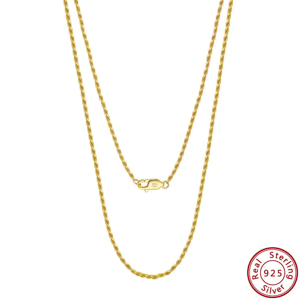 1.5mm Rope Silver Chains - JIMMY JEWELRY 01