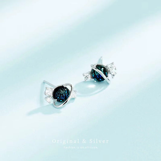 pearl studs silver - JIMMY JEWELRY 01