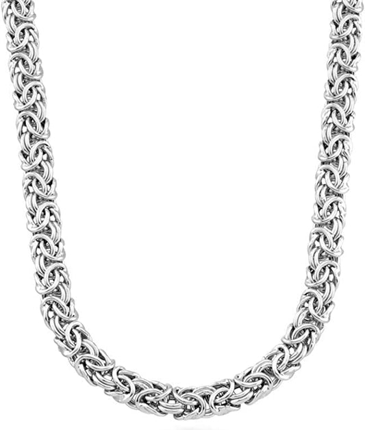 Sterling Silver Byzantine Chains: Timeless Elegance and Intricate Beauty - JIMMY JEWELRY 01