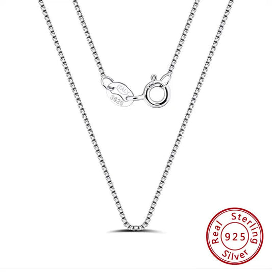 0.6mm box silver chain - JIMMY JEWELRY 01