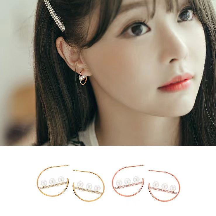 small white pearl earrings - JIMMY JEWELRY 01