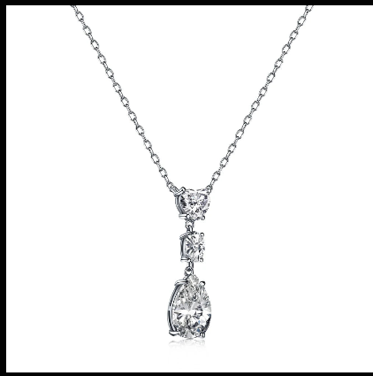 5A Zirconia Teardrop Pendant Necklace for Women - JIMMY JEWELRY 01