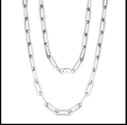 1.8*4.2 paperclip chains necklace - JIMMY JEWELRY 01