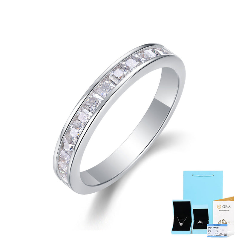 Classic Princess Moissanite Half Band

