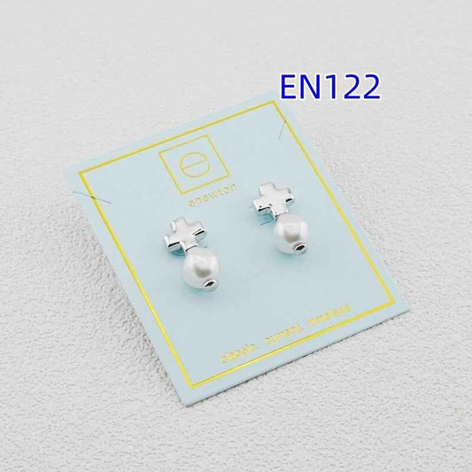 enewton cross pearl earrings