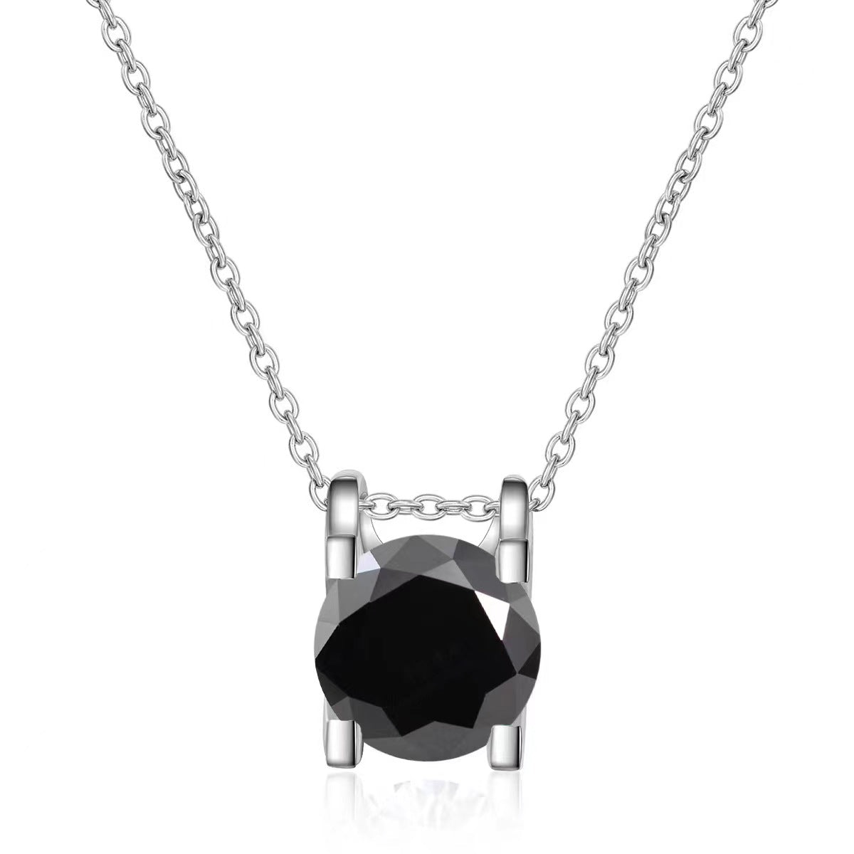 Black Moissanite necklace for women