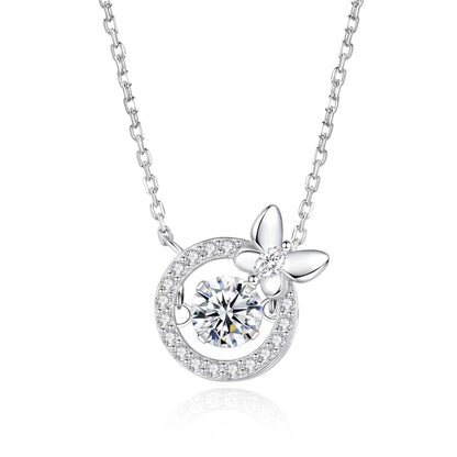 Diamond dancing necklace