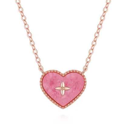 rose heart pendant necklace