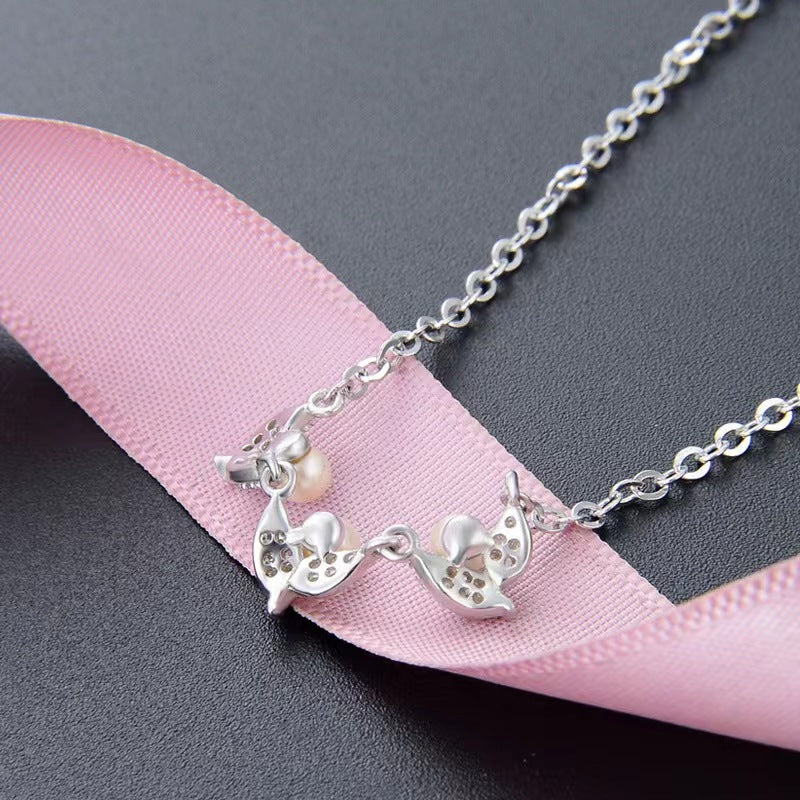 women's pearl choker necklace