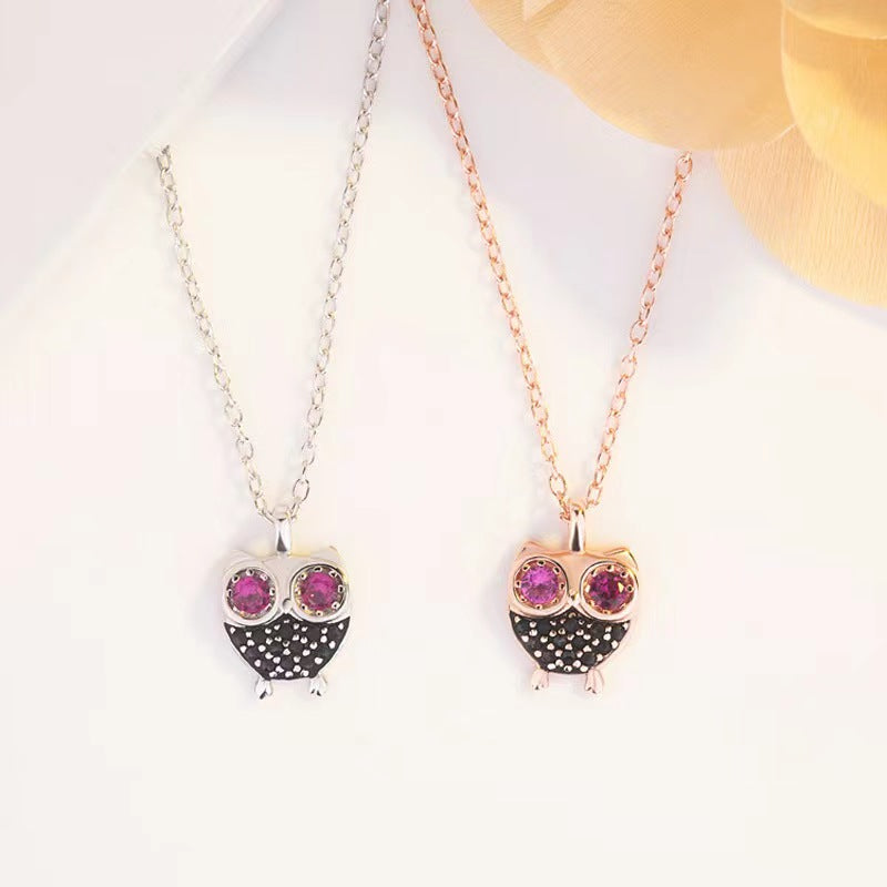 Owl pendant necklace for women