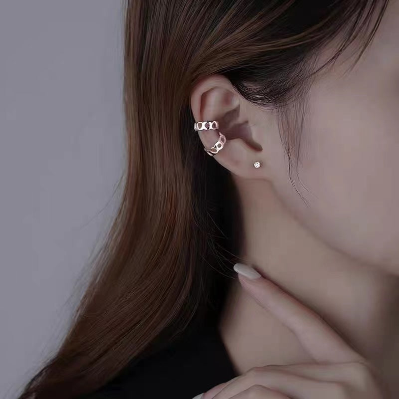 ear clip silver ring for women