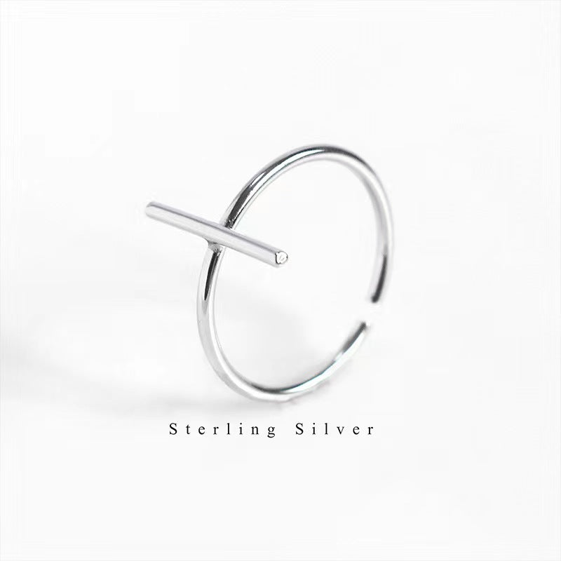 bar ring silver 