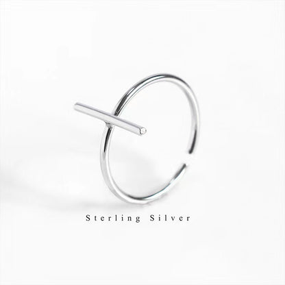 bar ring silver