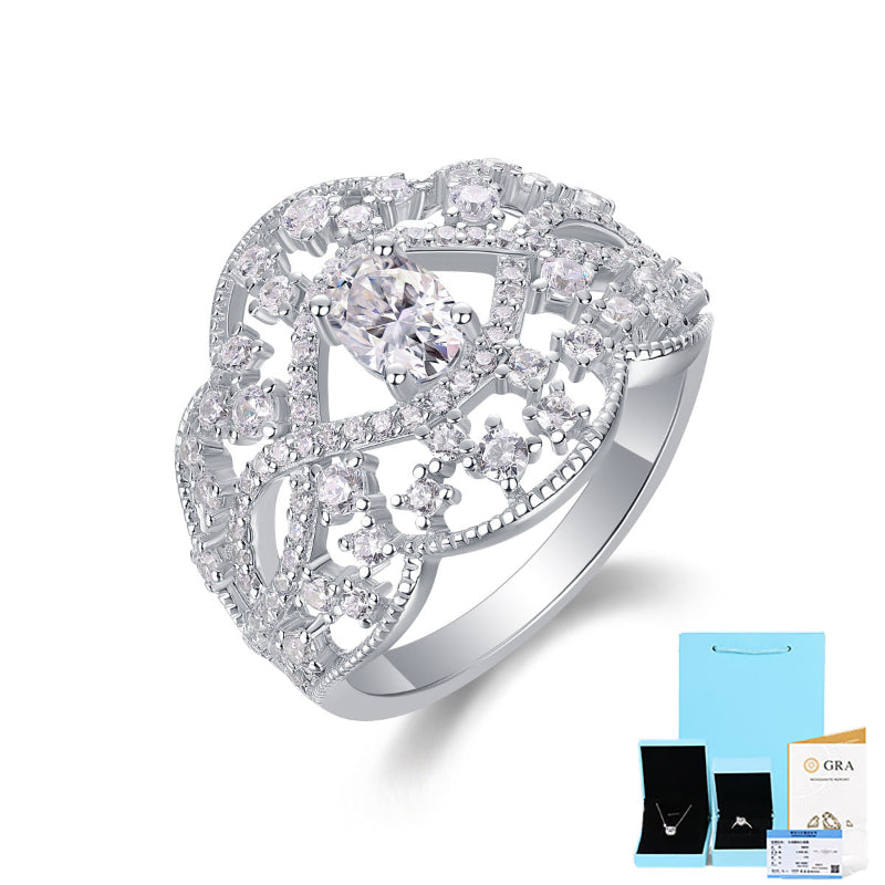 1.2cm Wide Moissanite Fashion Ring

