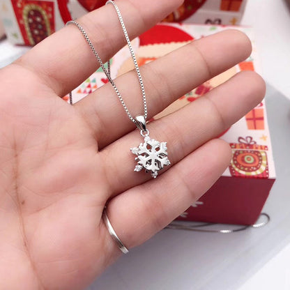 silver snowflake necklace