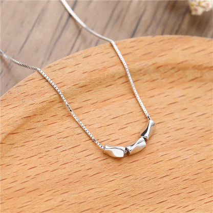 silver bone necklace