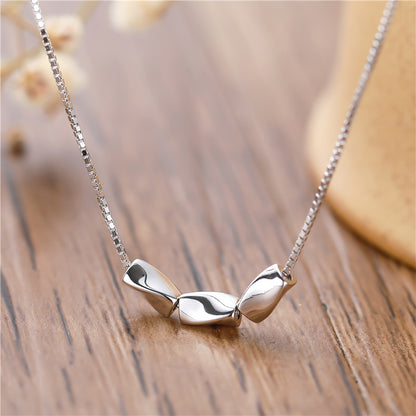 silver bone necklace