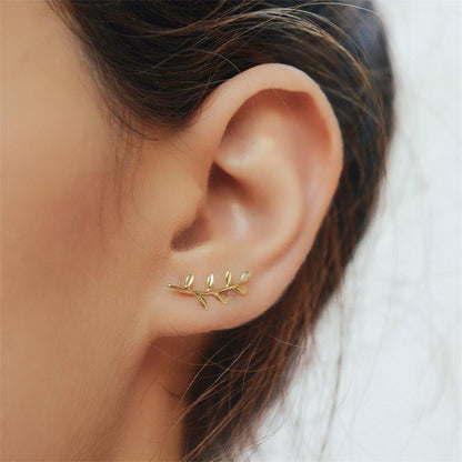 leaf design earrings