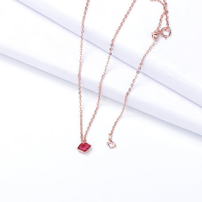 red crystal mouth necklace
