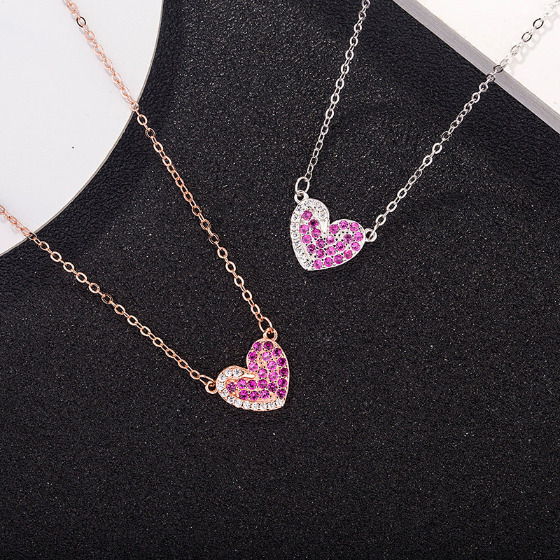 swarovski heart crystal necklace