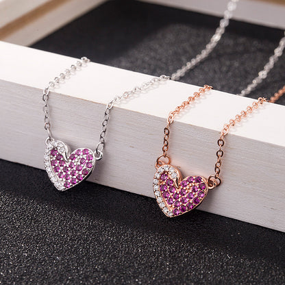 swarovski swan heart necklace